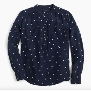 ISO Jcrew silk polka dot blouse